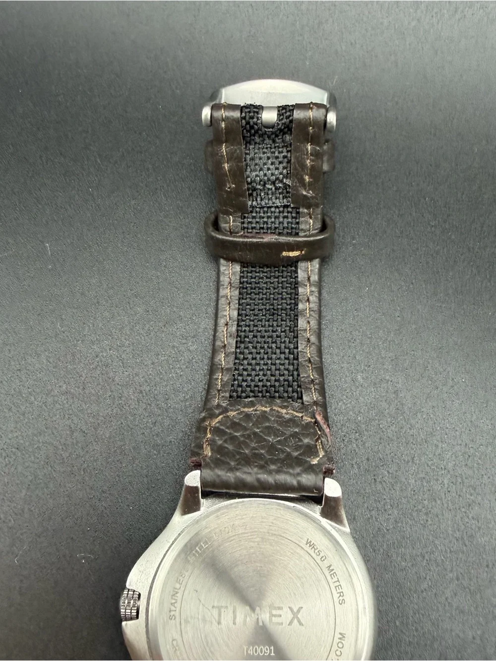 Timex Expedition Watch CR2016 cell T40091 Indiglo Leather #W05